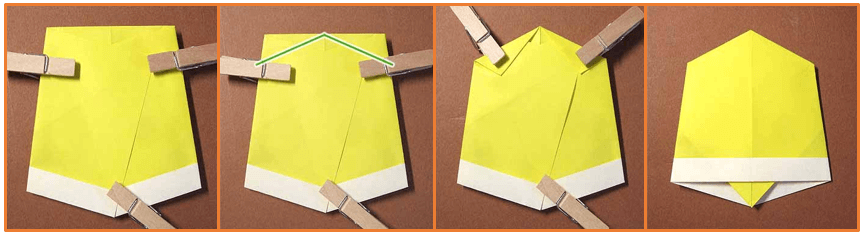 クリスマスの鈴の手作り折り紙の簡単な折り方3