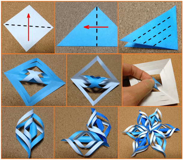 クリスマスオーナメントの手作り折り紙の簡単な折り方