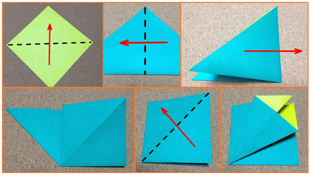 クリスマスツリーの手作り折り紙の簡単な折り方