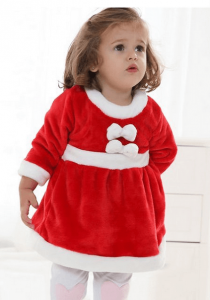 クリスマスパーティーにおすすめの子供用サンタクロースの衣装(仮装)女の子
